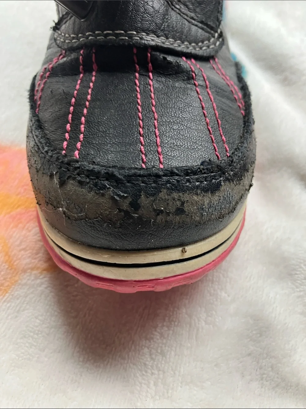 totes Kids Gray and Pink Insulated Snow Boots